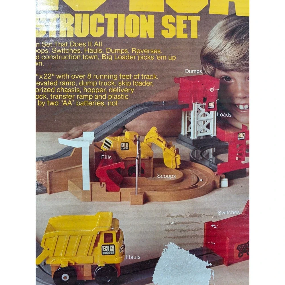 VTG 1977 Tomy Big Loader Construction Set 5001 Motorized Toy Track Boxed
